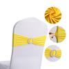 10 Pcs Chair Back Covers Solid Color with Round Buckle Elastic Reusable