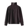 450g High Neck Half-Zip Fleece-Lined Thermal Sweatshirt - Warm and Loose for Autumn and Winter.