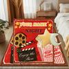 1PC Custom Name Movie Night Popcorn Party Theme Floor Mat Ideal for Living Room, Game Rooms, Office, Bedroom Floor Mat Playful Design