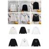 Luxury Unisex Metal Logo Triangle Hoodie - Autumn/Winter Versatile Loose Fit
