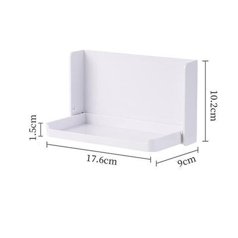 Small Floating Shelf for Wall, Foldable Bathroom Shelf Wall Mount, Bedside Shelf Adhesive Shelf for Bathroom,Bedroom,Living Room 1 pcs
