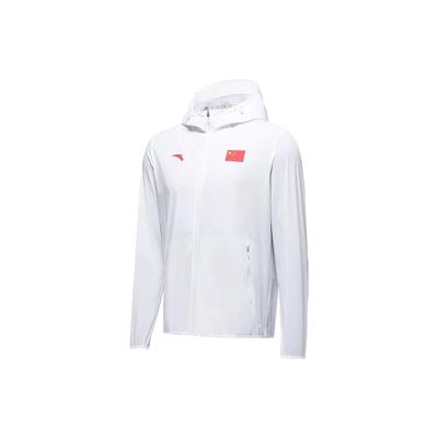 Anta Wasserdichte atmungsaktive winddichte Langarmjacke Unisex Jacke Weiß 452220105-1