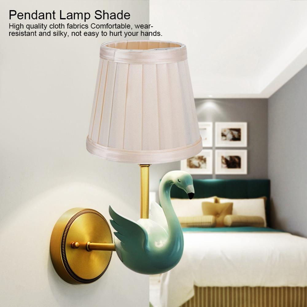 

6PCS Fabric Small Replacement Lamp Covers Clip On Drum Lamp Shade Pleated Lamp Shade Bedroom Decor бежевий