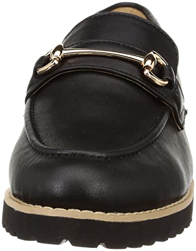 MIONOTIS Women's Bit Loafers 673B Black, Size 23.5 cm, 2E