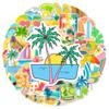 50 Stück Sommer Strand Urlaub Cartoon Graffiti Aufkleber DIY Handy Gitarre Laptop Notizbuch Koffer Tasse Wasserdichter Aufkleber Kinderspielzeug
