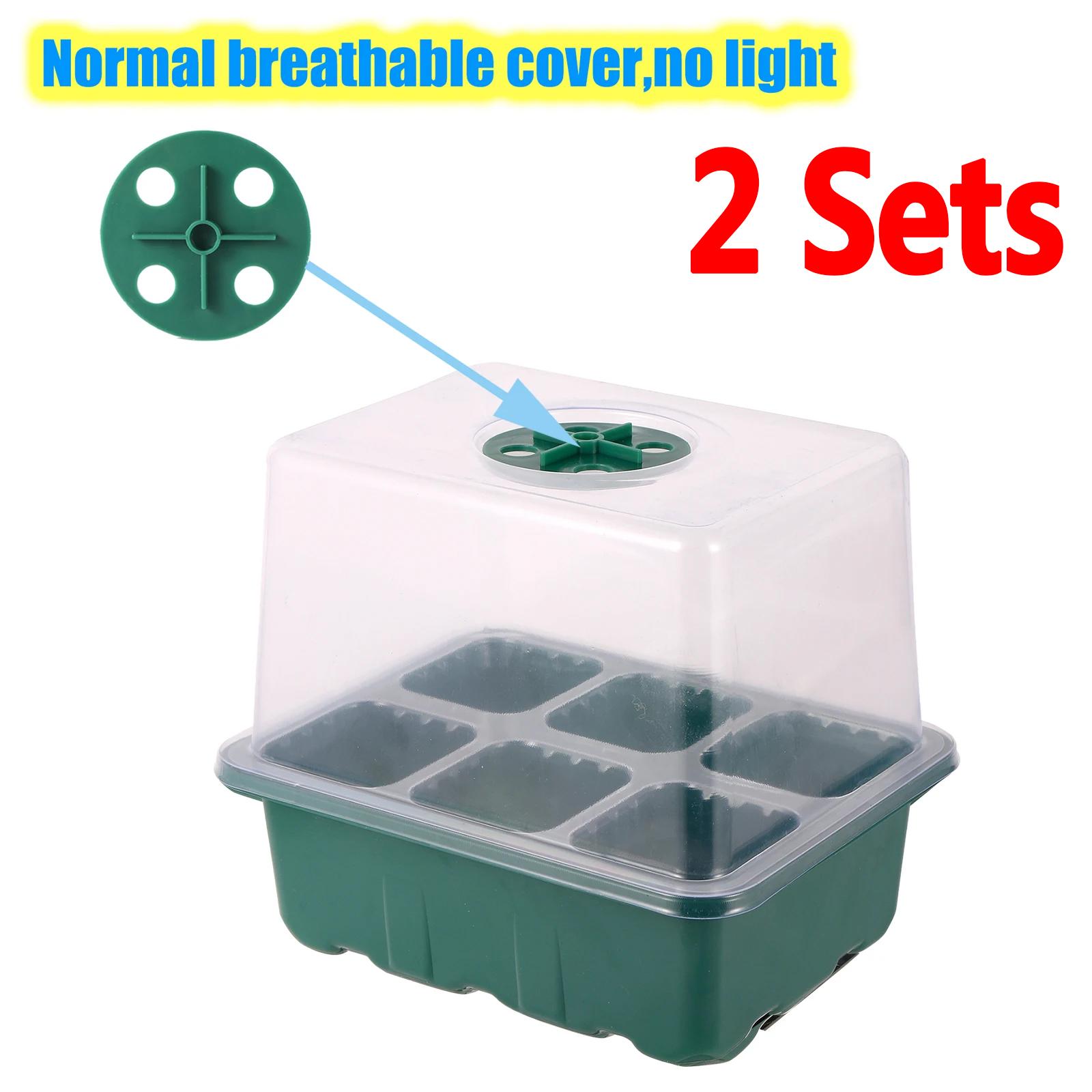 

Ящик із лотком для розплідника з високою кришкою та освітлювальним приладом для вирощування 6/12 клітинок зі світлодіодним підсвічуванням із повним спектром розсади для висадки сукулентних квітів Горщик для проростання