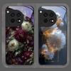 Elegant Floral Vintage Flower Pattern Tempered Glass Phone Case for OnePlus 13 R 12 11 10 Pro ACE2 ACE3 Nord CE 4 3 2 Lite Cover