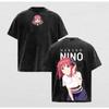The Quintessential Quintuplets T-shirt Nino Cute Anime Washed T Shirt Summer Short Sleeve Cotton Tees Tops Men Women Clothing