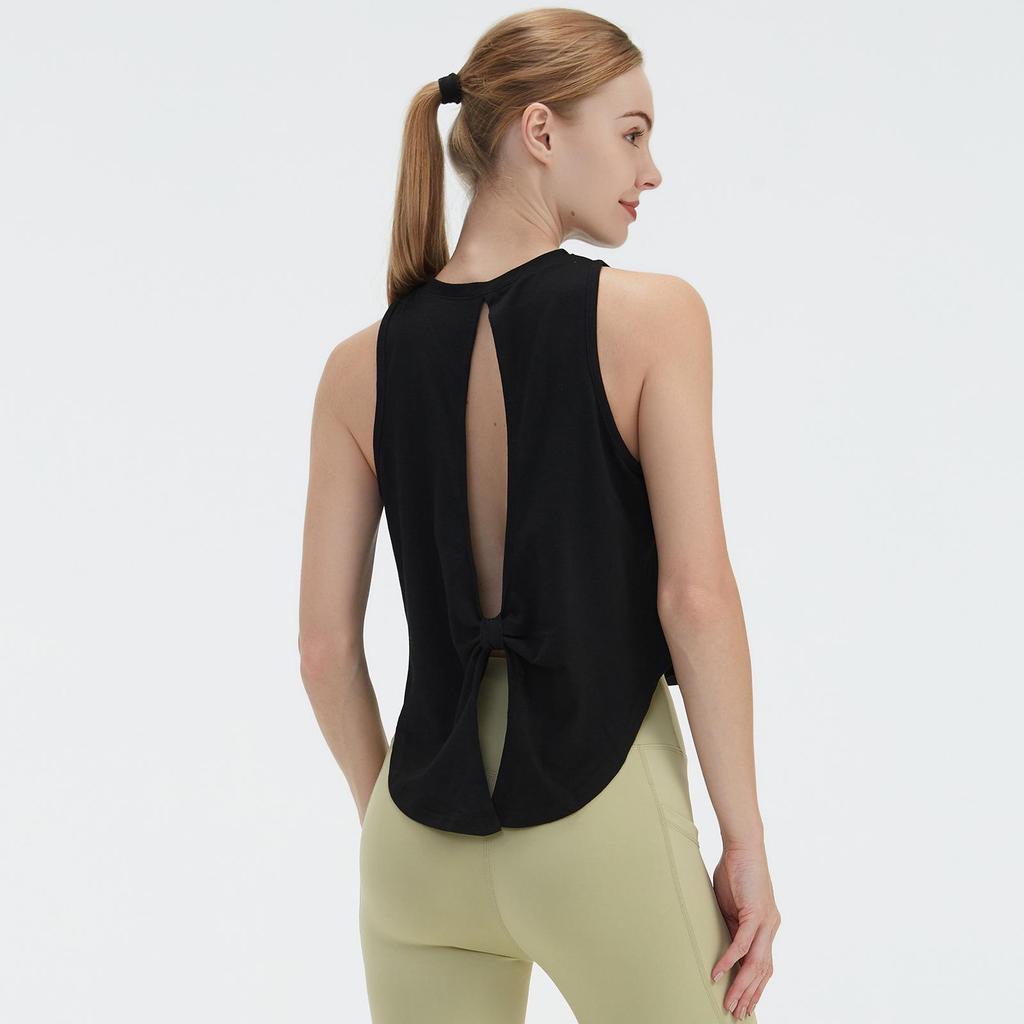 Women's Cross-Border Outdoor Sports Vest: Loose Swallowtail Fitness Yoga Top