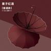 16-Bone Long-handled Automatic Umbrella Windproof One Umbrella Brown Nose Series