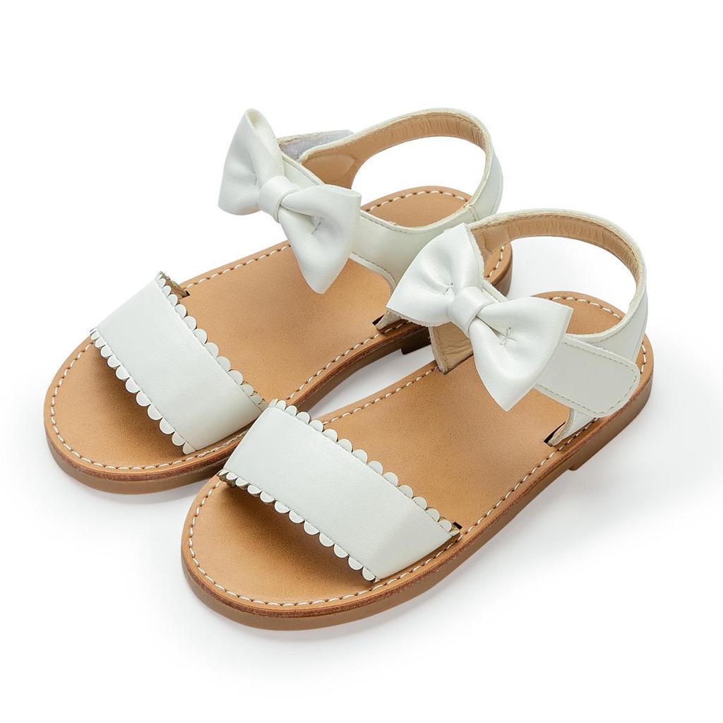 Girls' Summer Beach Bow Sandals - Versatile Open-Toe Princess Shoes