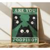 Wash Your Paws Black Cat Canvas Print Bathroom Cat You Pooping Wall Art Poster for Modern Living Room Toilet Kitchen Home Decor