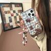 IPhone 17/16 Pro Max Koreansk Stil Katt & Hund Telefonfodral med Handrem