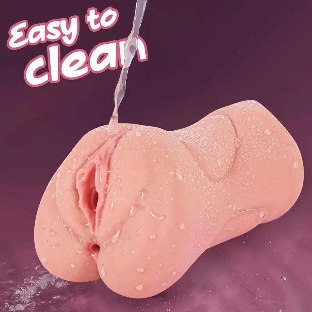 Textured Realistic 3-in-1 Male Masturbator Simulates Oral and Vaginal Hands-Free Men's Masturbation Cup for Intimate Play Waterproof Adult Toys