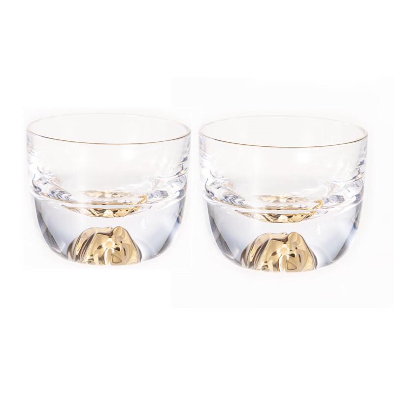 Jinshan Gold Rim Glass Tea Cup Set