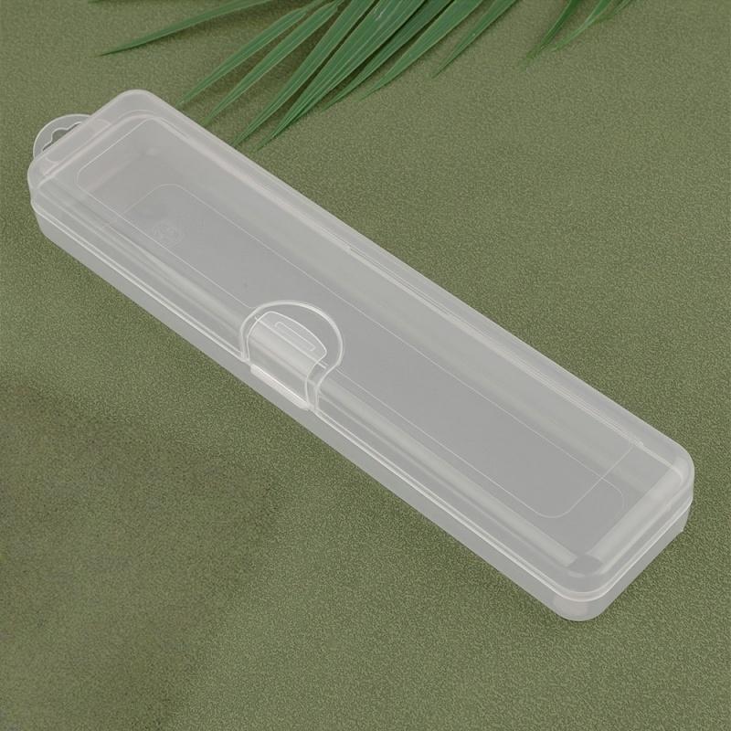 Transparent Flip Cover Portable Makeup Brush Storage Box, Eyebrow Pencil Lipstick and Toothbrush Storage Box, Travel Storage