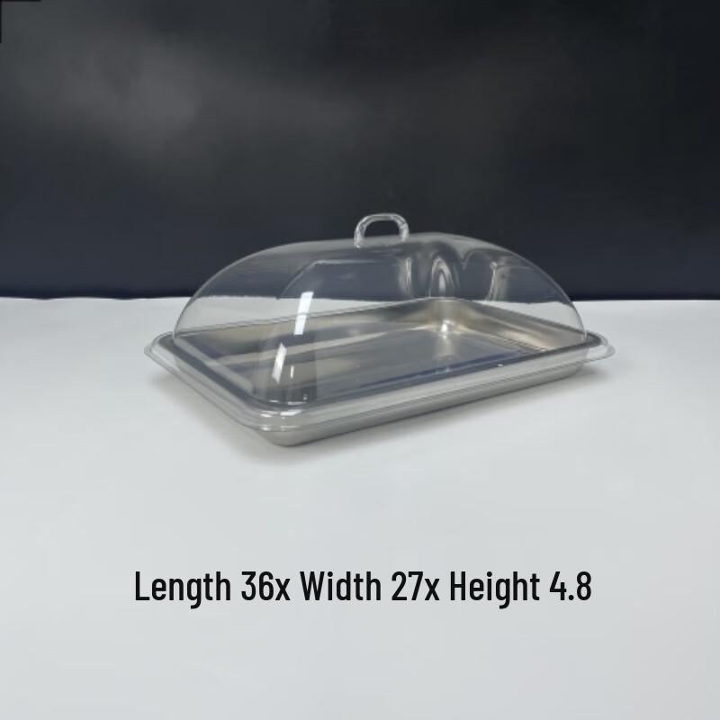 SMVP Stainless Steel Covered Rectangular Serving Tray