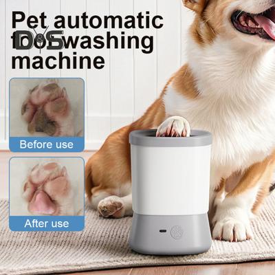 Automatic Dog Paw Cleaner USB Rechargeable Dog Paw Washing Cup Silicone Muddy Foot Cleaning Machine for Small Medium Large Cats Dogs