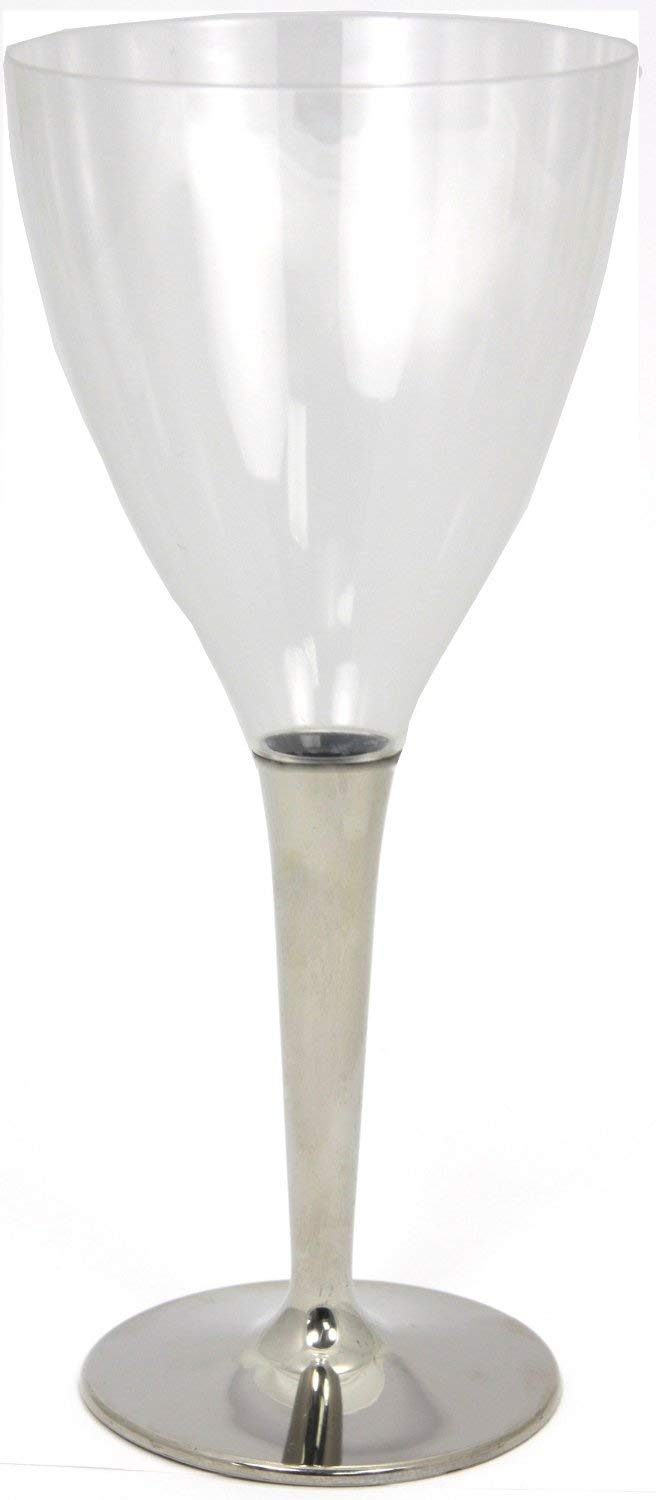 

Sabert genuine mozaik clear wine glass silver stem 60 pieces pieces x 10 [Case sale] (6 bags)