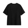 Li Ning Sports Trend Series Casual Minimalist Letter Loose Round Neck Pullover Short Sleeve T-Shirt Men Tops Black Pattern AHSV495-4