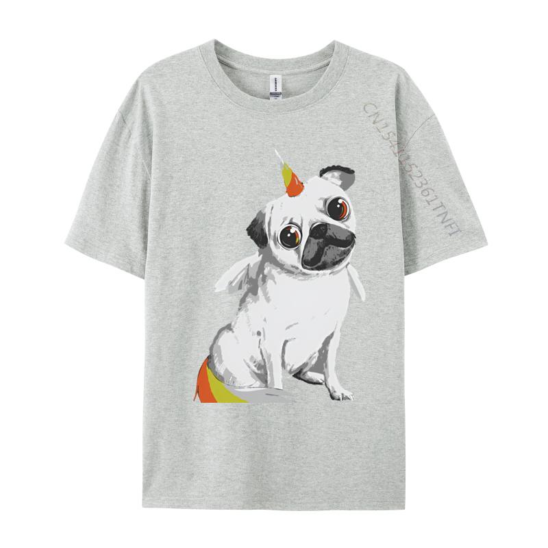 Pug Unicorn Vintage Tshirt Graphic Print Tops Men Hip Hop Tee Clothes T Shirt Graphic T Shirts Men Oversized