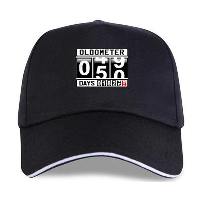 Neue Oldometer 50 Jahre alte Unisex-Baseballkappe, lustiger Gag zum 50. Geburtstag, fünfzig Jahre 18250 Tage Alter, Kilometerzähler-Design, Unisex