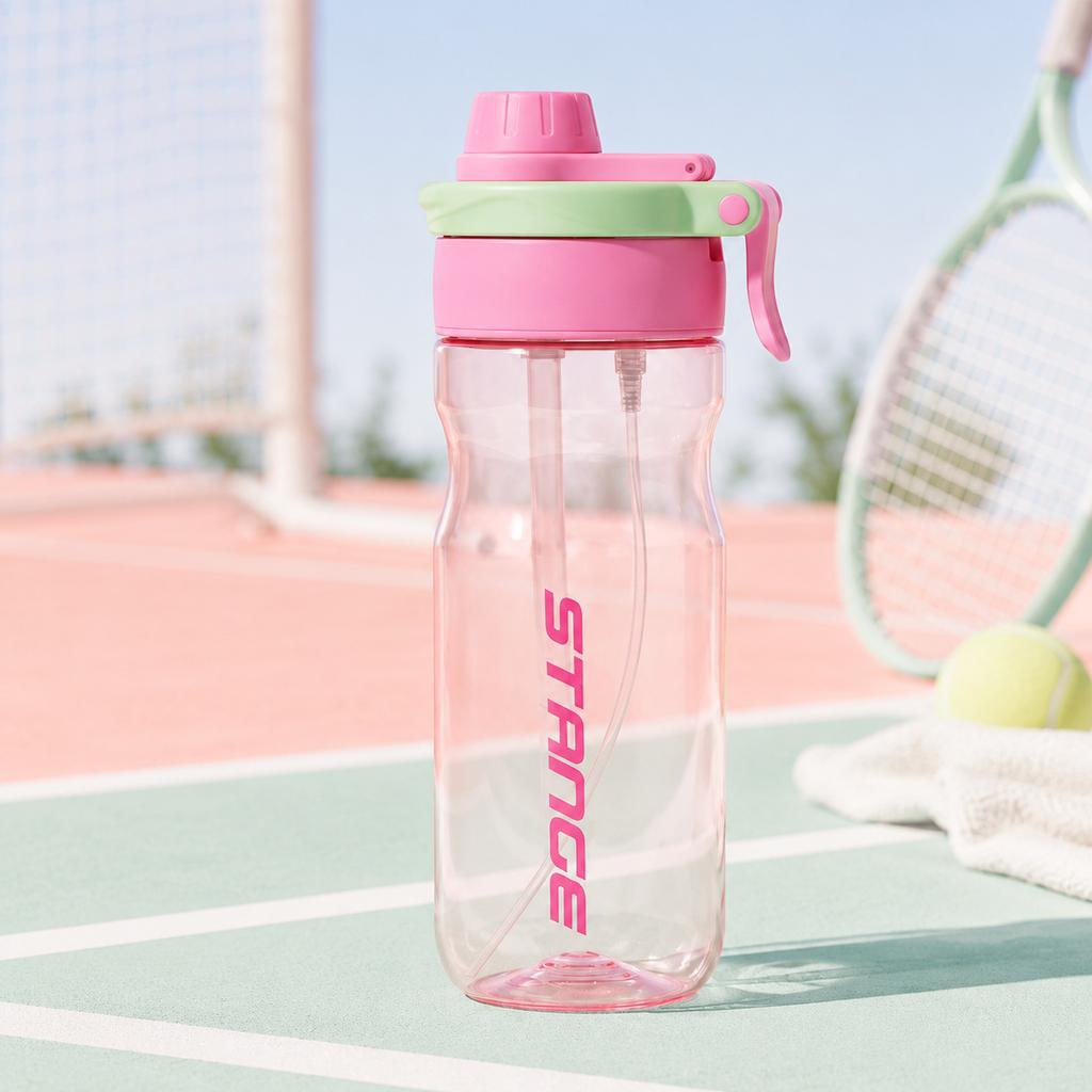 Water bottle summer high value spray cup plastic straw water cup male and female students outdoor kettle large capacity sports cup
