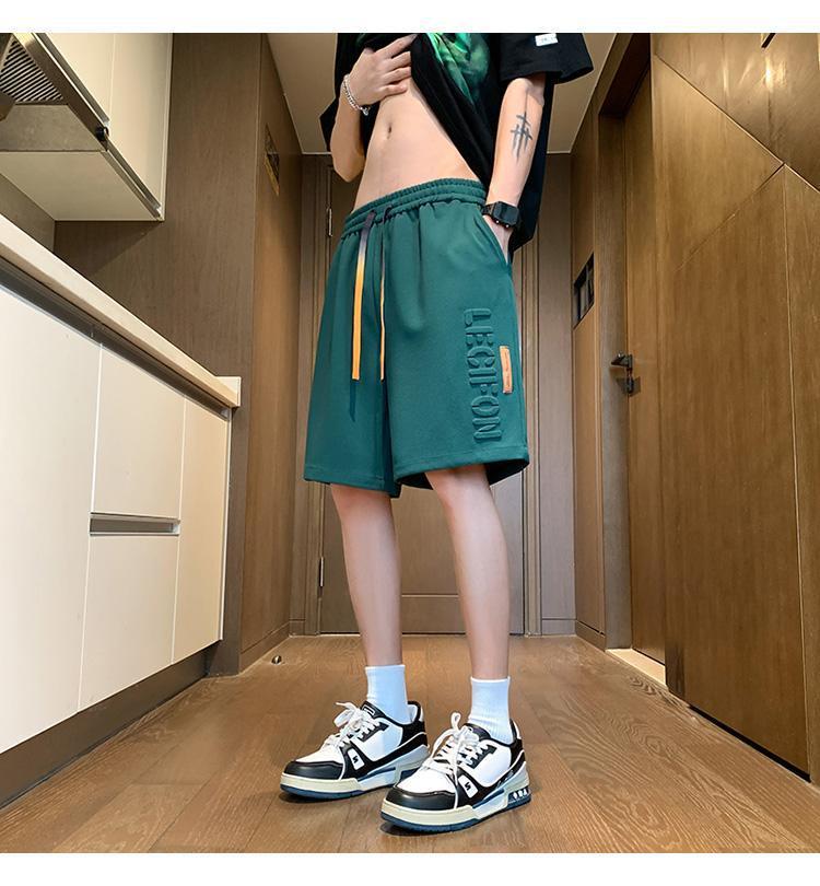 New Summer Hong Kong Style Men's Print Shorts - Trendy Mid-Length Casual Sports Pants