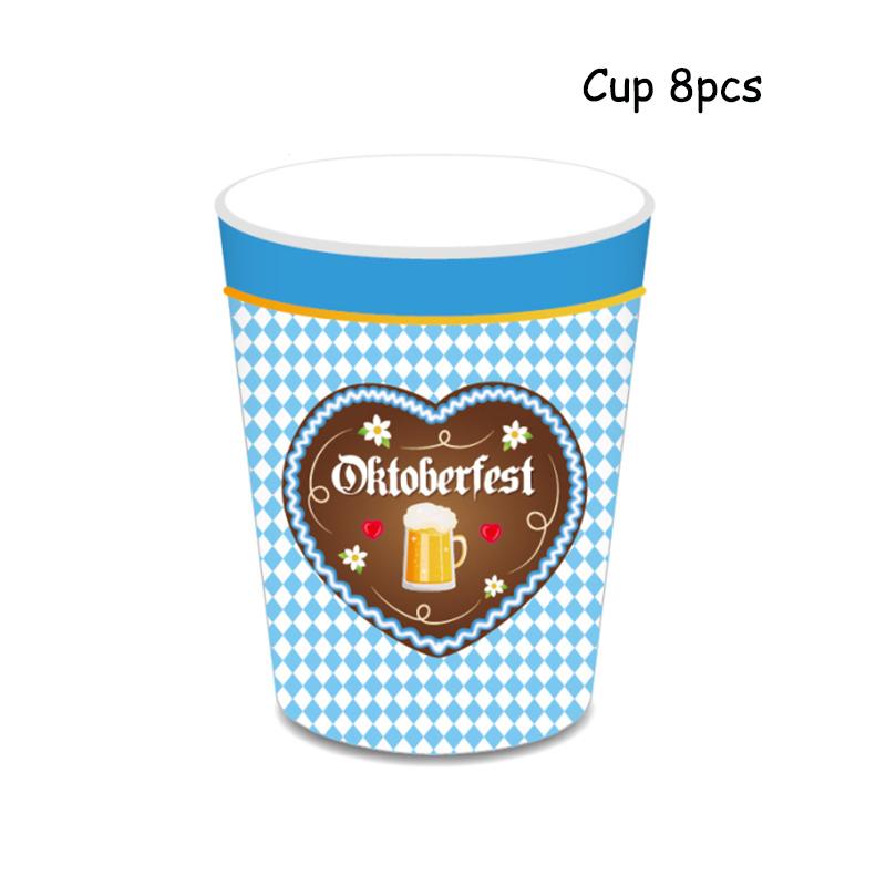 Oktoberfest Party Classic Beer Carnival Festival Disposable Tableware Paper Plates Cups Birthday Balloons Decoration Supplies