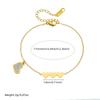 316L Stainless Steel Romantic Zircon Inlay Heart Splicing Design Bracelet Women Elegant Temperament Jewelry Party Gift