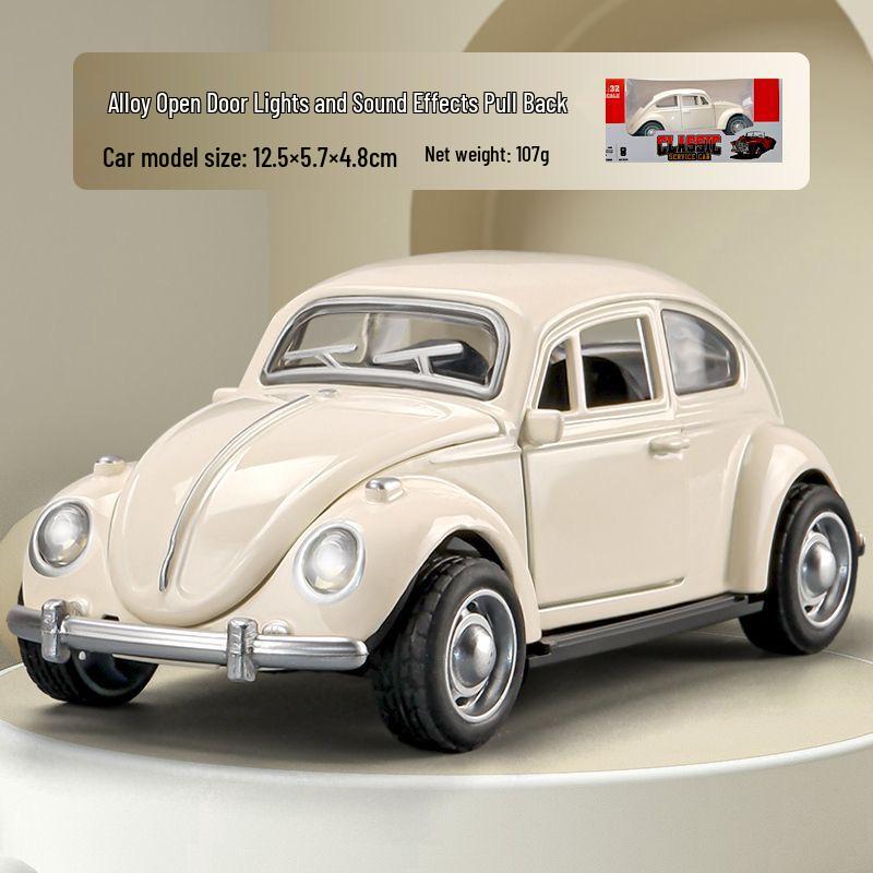 Retro Beetle Classic Alloy Toy Car with Opening Doors