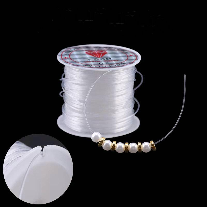 

100M Plastic Crystal DIY Beading Fishing Line No Elastic Cord Rope For Jewelry Making Supplies Wire Jeweleri String Thread 2030 0.45mm-22meters