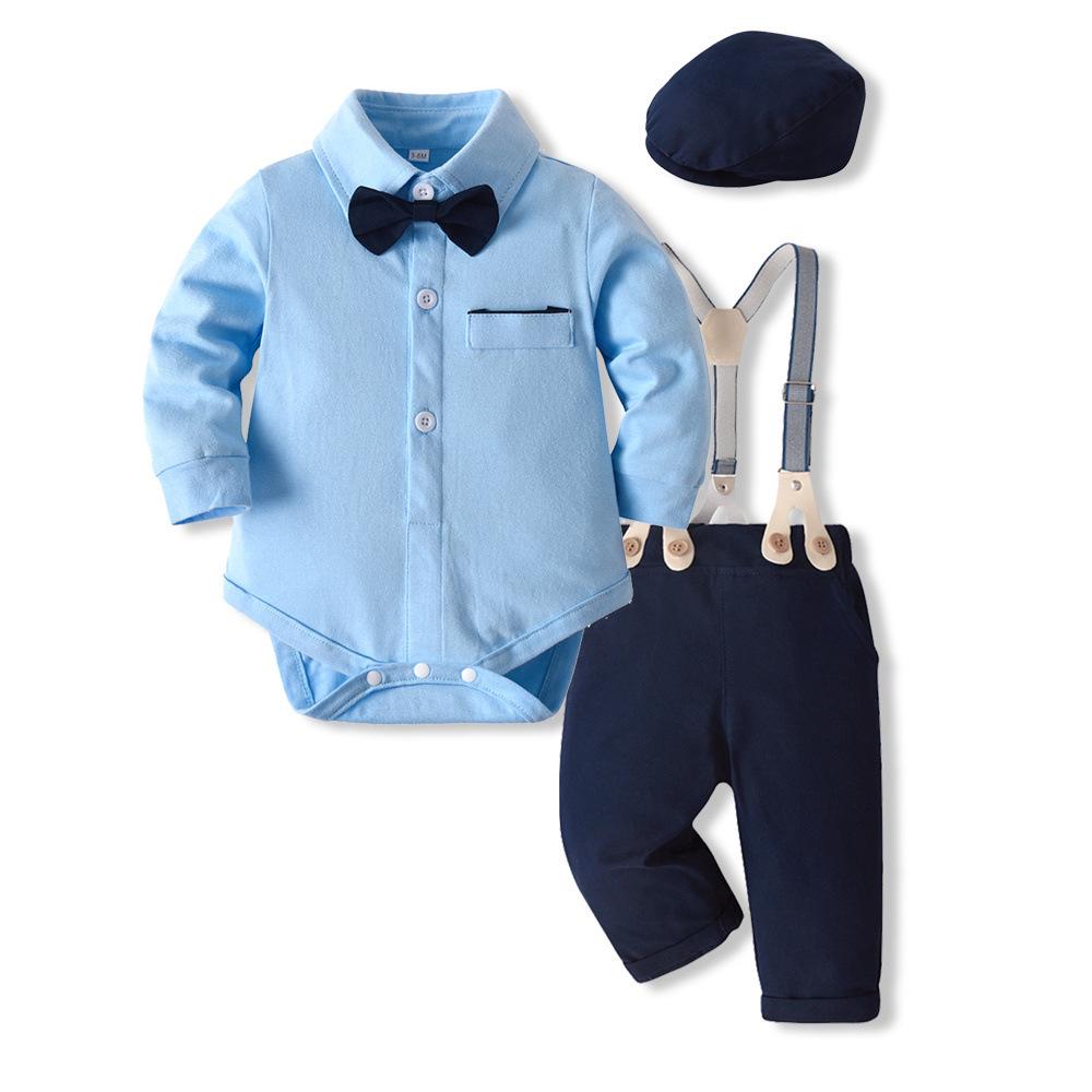 Infant & Toddler Spring/Autumn Dress Sets, Boys' Cotton Jumpsuits, Cute Kids' Spring Outing Outfits