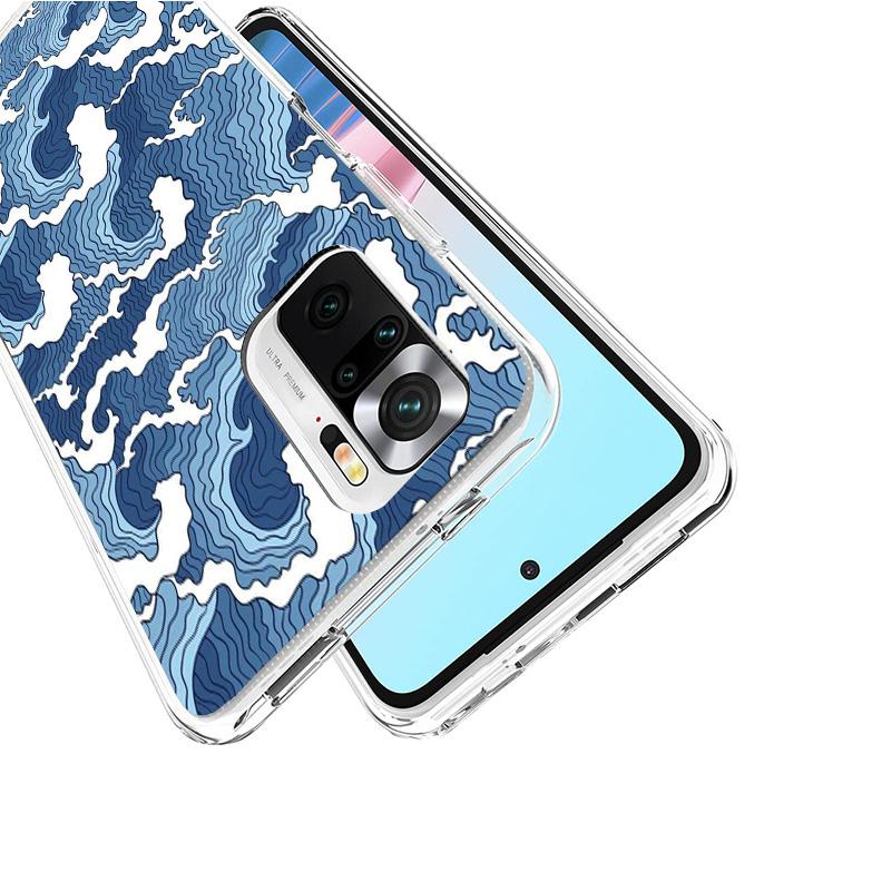Japanese Style Wave Art Cover Phone Case For Xiaomi Poco F7 Ultra X7 X6 X5 Pro M7 Redmi 15C 15 13C 13 12C 12 10C 10 9A 9C 9T 9 S