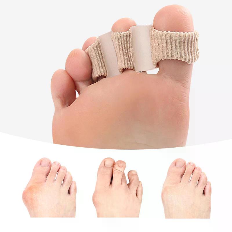Five Hole Fiber Toe Corrector For Thumb Valgus Big foot Bone Overlap - Toe Separator Three Hole Orthotic Device Toe Straightener