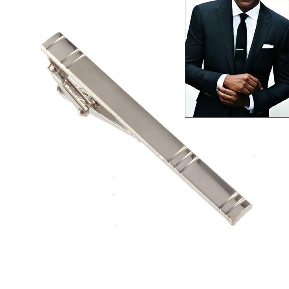 

Fashion Metal Bar Necktie Clips Silver Clasp Tie Pins