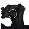 Free Shipping 925 Sterling Silver Simple Scrub 5.0cm Hoop Earrings for Women Trendy Jewelry Earrings
