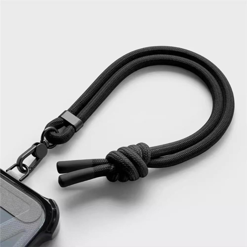 Durable 6mm Bold Phone Case Lanyard Fabric Retractable Phone Wrist Lanyard Anti-lost Multifunction Braided Rope Strap