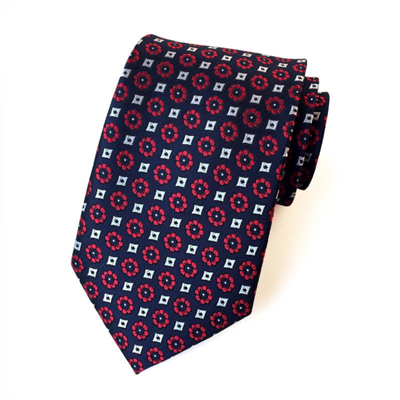 New Men's Classic Floral Dot Tie Luxury 8cm Jacquard Neck Tie Necktie For Men Business Wedding Party Daily Wear Accessory