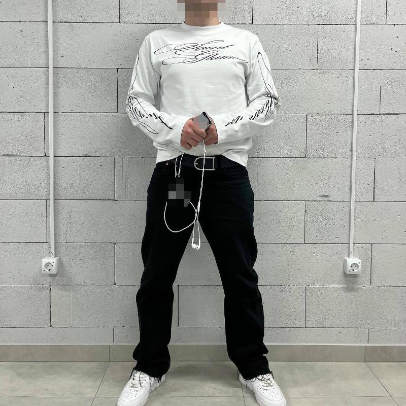 Y2K Fashion Casual Cross Print Autumn Long Sleeved Loose Men's and Women's Top