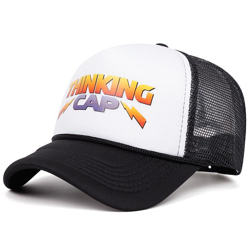thinking cap sponge embroidered baseball cap women men outdoor mesh baseball cap for casual trucker hat