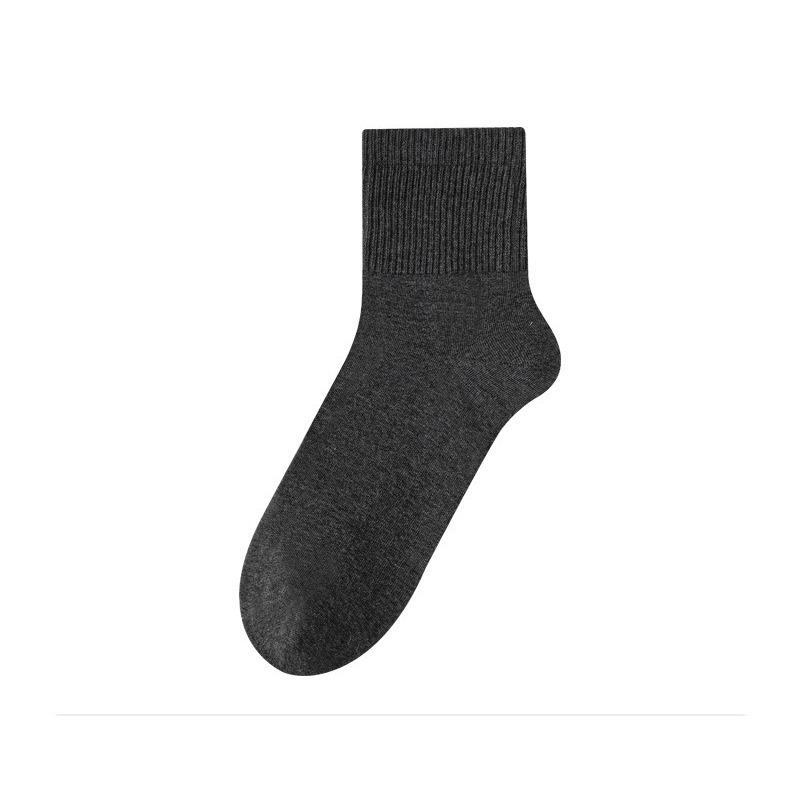 Men's Mid-calf Socks for Autumn and Winter, Pure Cotton Sweat-absorbing and Deodorizing Sports Socks, Antibacterial Long Calf Socks for Winter