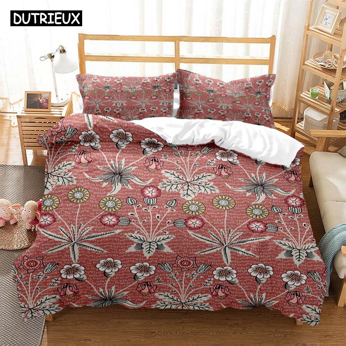 

Plant Flowers Digital Printed Style Heavy-duty Polyester Bedding Sets Child Kids Covers Boys Bed Linen Package For Teens Bed Cover Package EU single(135x200cm)
