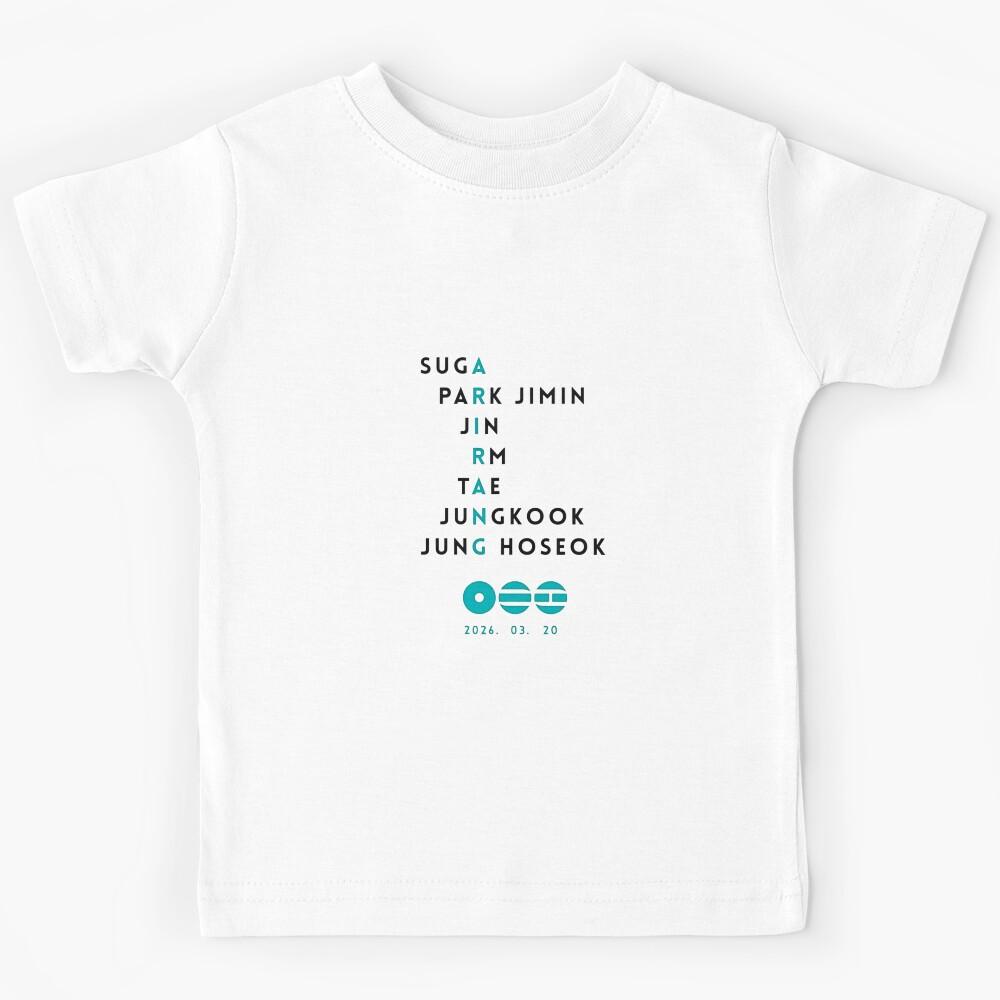 Arirang Typography Design Inspired by BTS | K-pop Fan Art Text Design Kids T-Shirt 150