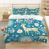 Cartoon King Queen Duvet Cover Cute Animals Bedding Set Kids Boys Girls Octopus Starfish Blue Soft 2/3pcs Polyester Quilt Cover