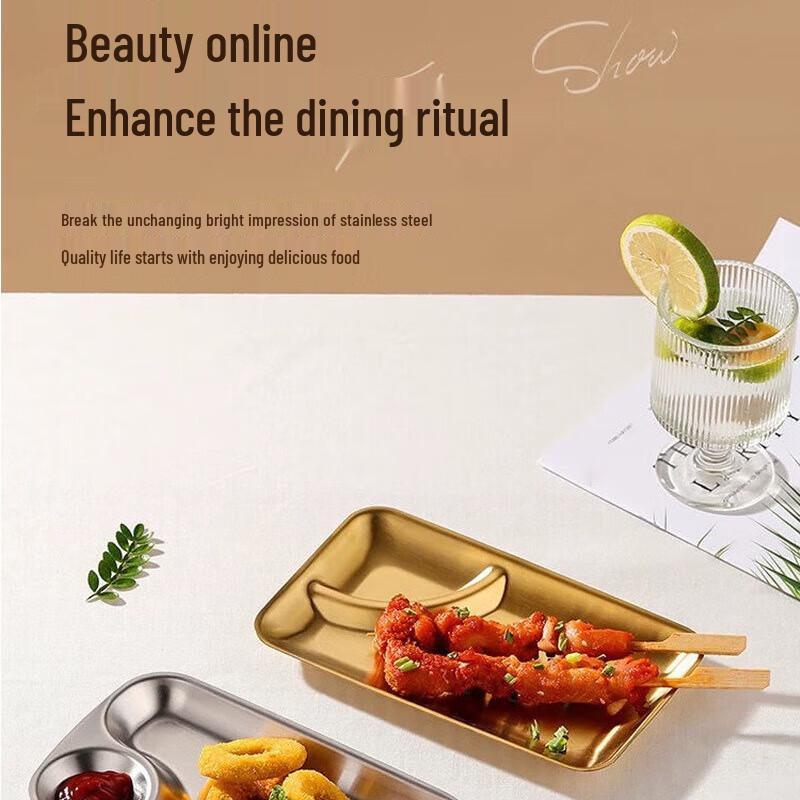 Korean Style 201 Stainless Steel Snack Plate