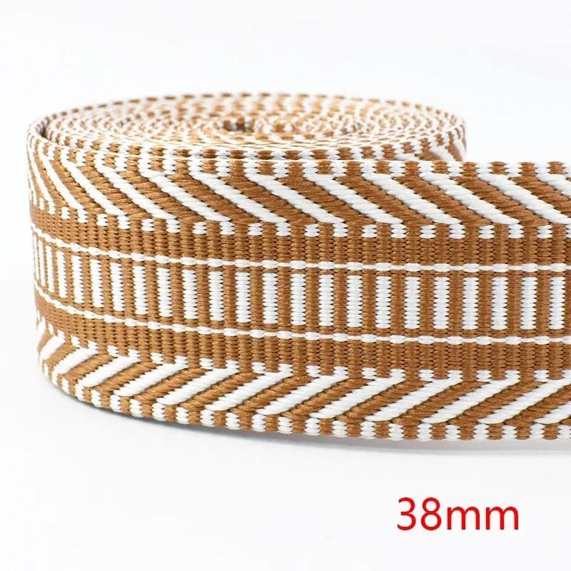 2/3/5M Meetee 38/50mm Jacquard Polyester Webbing Tape By Meter Decorative Ribbon Band Backpack Strap Clothes Sewing Accessories