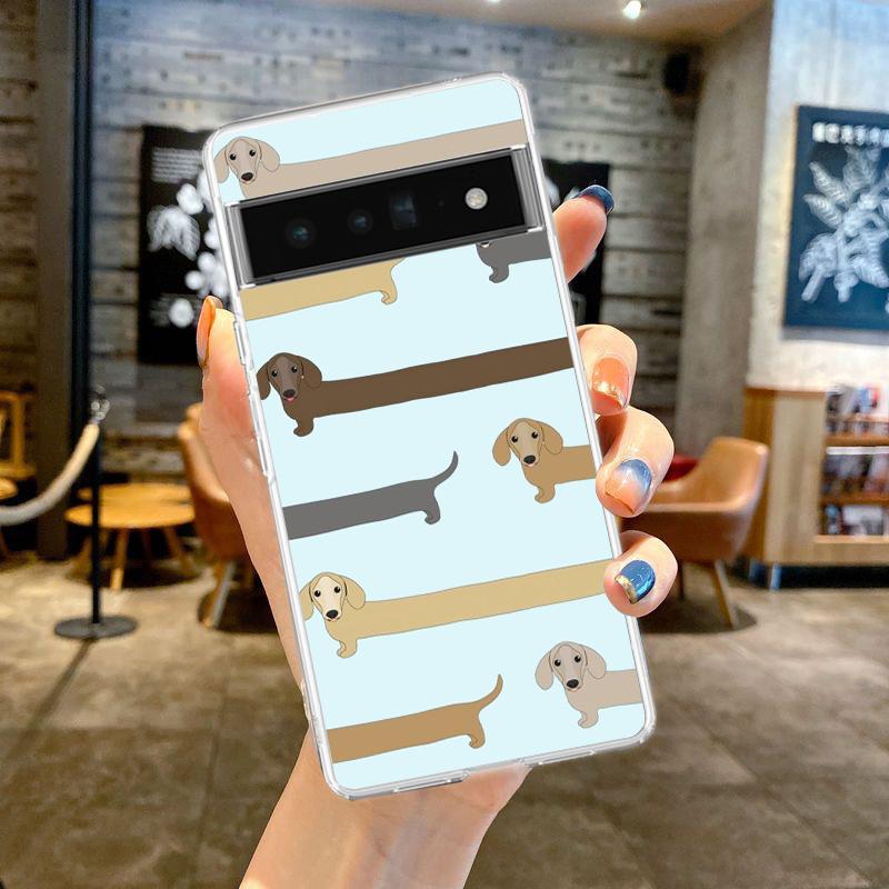 

Dachshund Sausage Dog Phone Case For Google Pixel 9 Pro XL 8 7 6 Pro 8A 7A 6A 5 4 5A 4A 3A XL 5G Shockproof Soft TPU Clear Cover Pixel 4A 5G