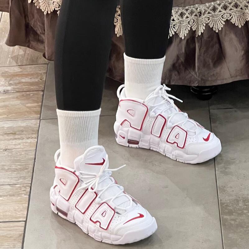 Nike Air More Uptempo 'White Varsity Red Outline' 2018/2021 GS