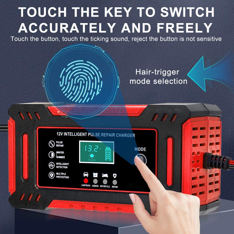 12V 6A Smart-Impulserhaltungsladegerät für Blei-Säure-Batterien von Autos und Motorrädern